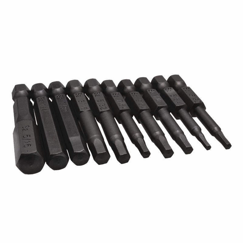 10pcs Screwdriver Set 50mm S2 Steel Black Hex Head Screwdriver Drill Bit Set