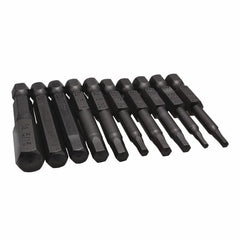 10pcs Screwdriver Set 50mm S2 Steel Black Hex Head Screwdriver Drill Bit Set