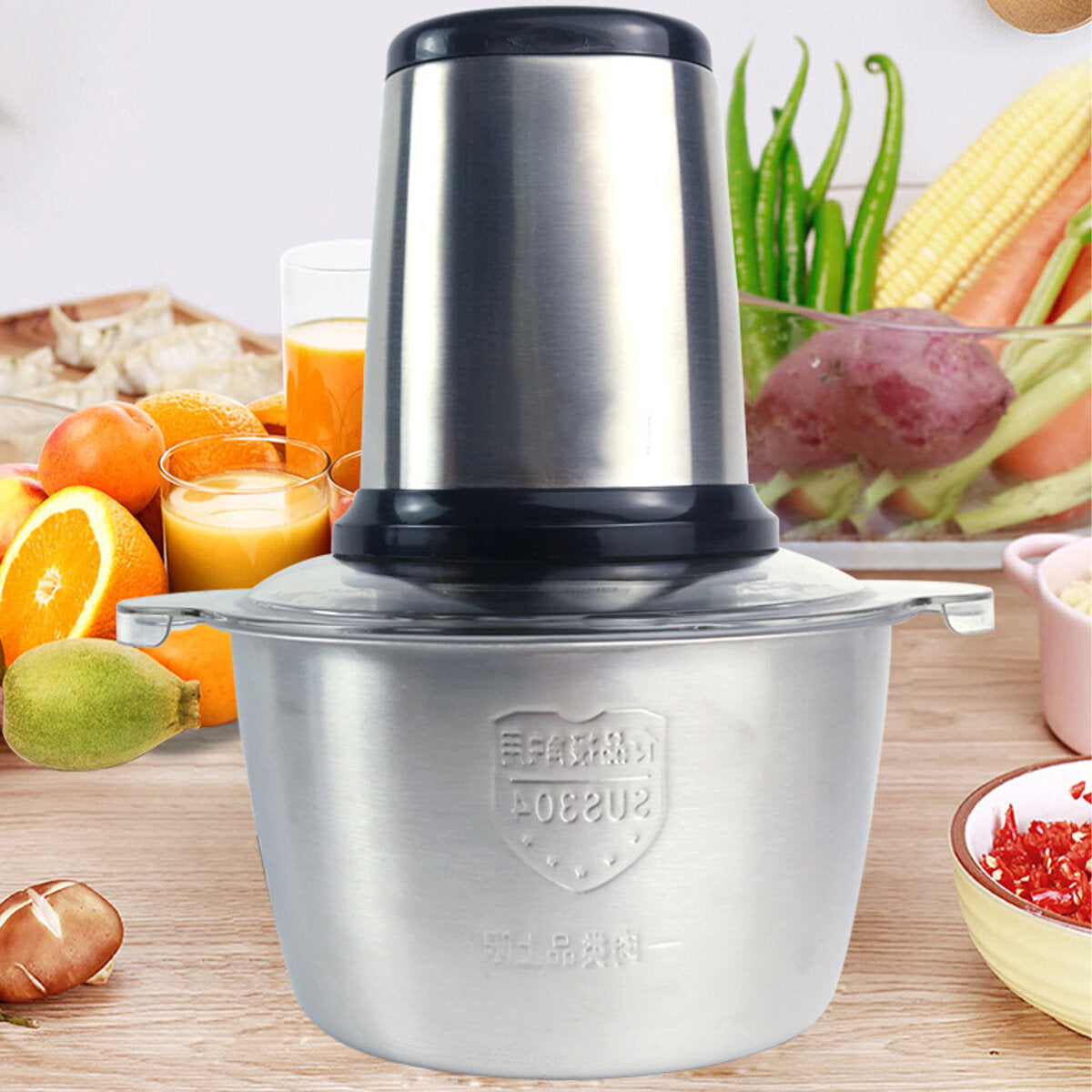220V Electric Blender Food Chopper Meat Grinder 500W Household Processor Machine
