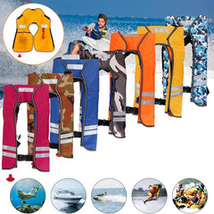 Automatic Inflatable Life Jacket Adult Survival Aid Vest With Luminous Film Super Floating