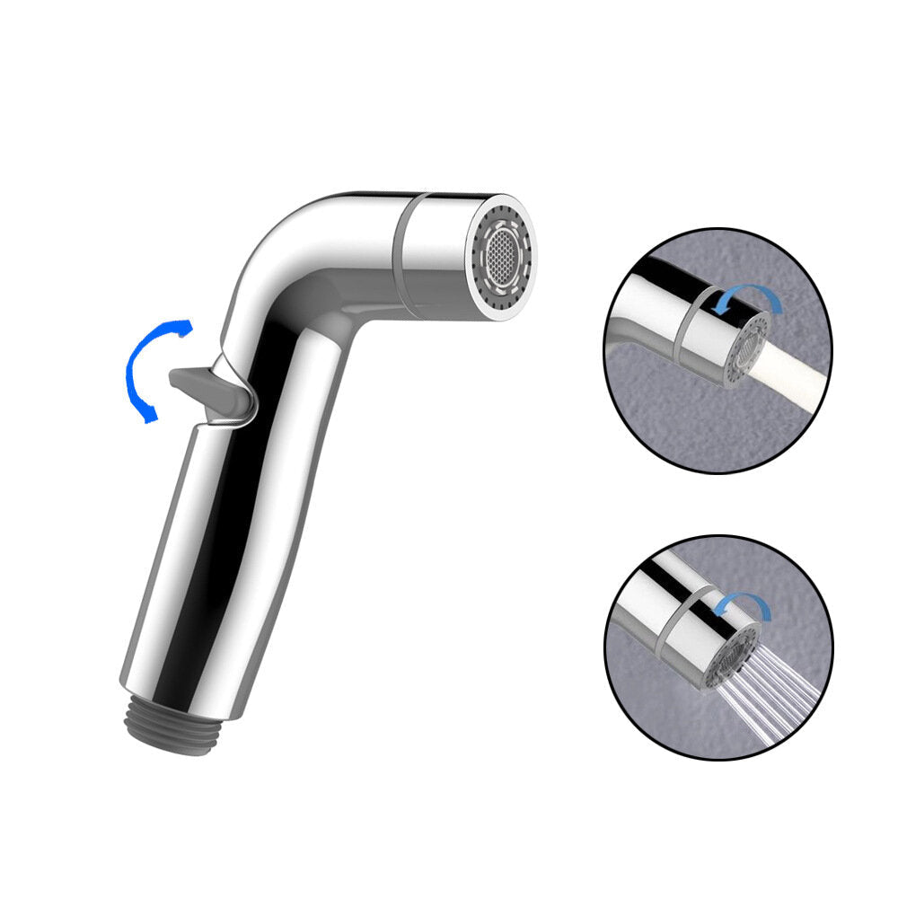 Dual Purpose Bidet Airbrush Set Plastic ABS Electroplating Toilet Companion Flusher Nozzle