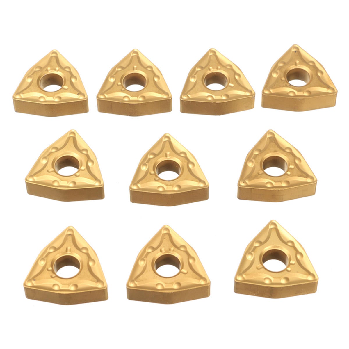 10pcs Titanium Coated Carbide Insert Cutting Tool For CNC Stainless Tool
