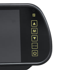 Wireless 7 Inch LCD Mirror Monitor Car Rear View IR Reversing Camera Night Vision