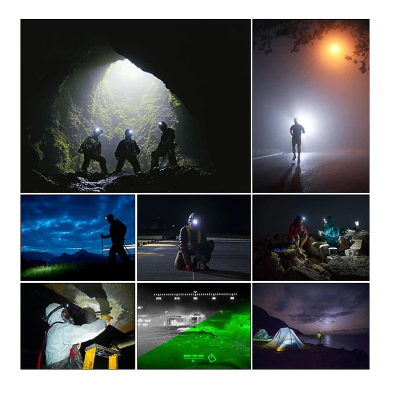 650LM XPE+SMD Smart Sensor Mini Headlamp 2Modes USB Rechargeable Waterproof Outdoor Riding Fishing Headlamp