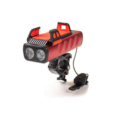 Bicycle Headlight with Phone Holder USB Charging Bicycle Horn Light Warning Light Phone Holder Outdoor Cycling Equipment