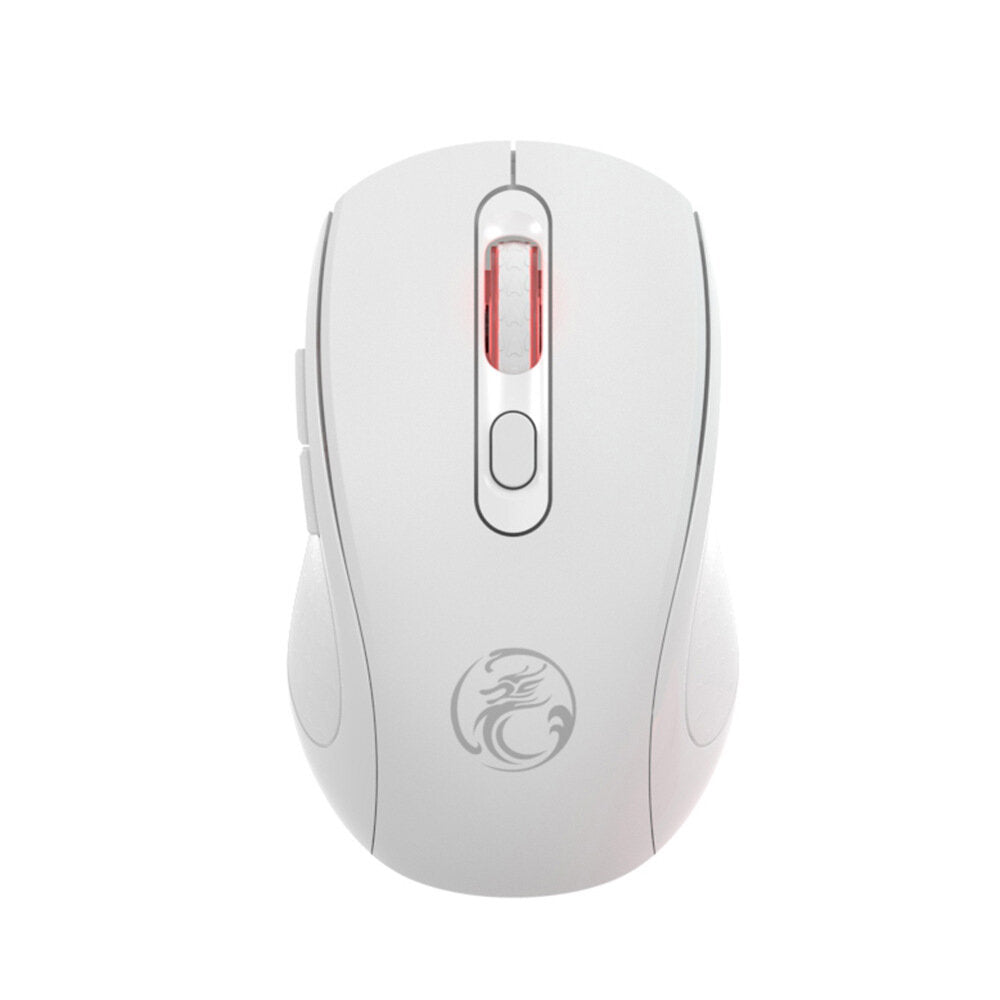 2.4G Wireless Mouse 6 Silent Buttons Adjustable 800-1600DPI Rechargeable Ergonomic Mouse for Home Office