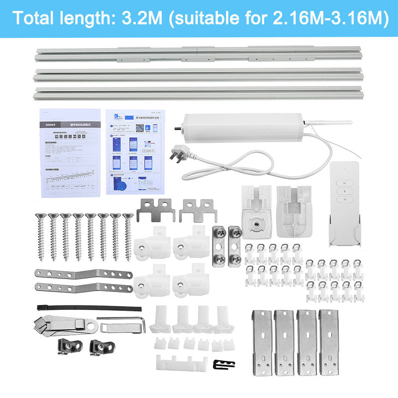 2.2/3.2/4.2m Smart Electric Curtains Smart Home Remote Control Curtains Smart Curtain Motors
