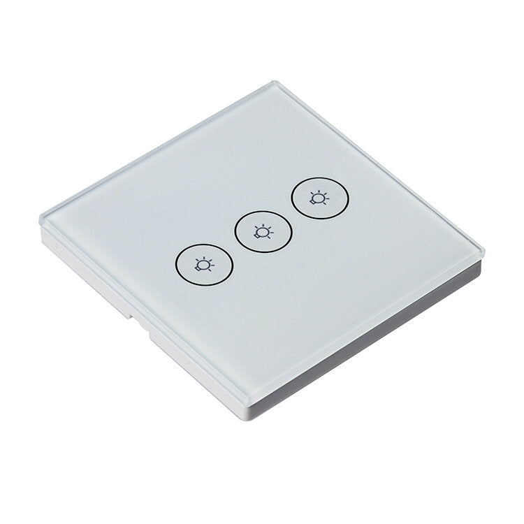 Smart Touch Switch 86 Type Smart EU Standard 3Gang Switch Work with Alexa Google Home WF-WS03 AC100-240V