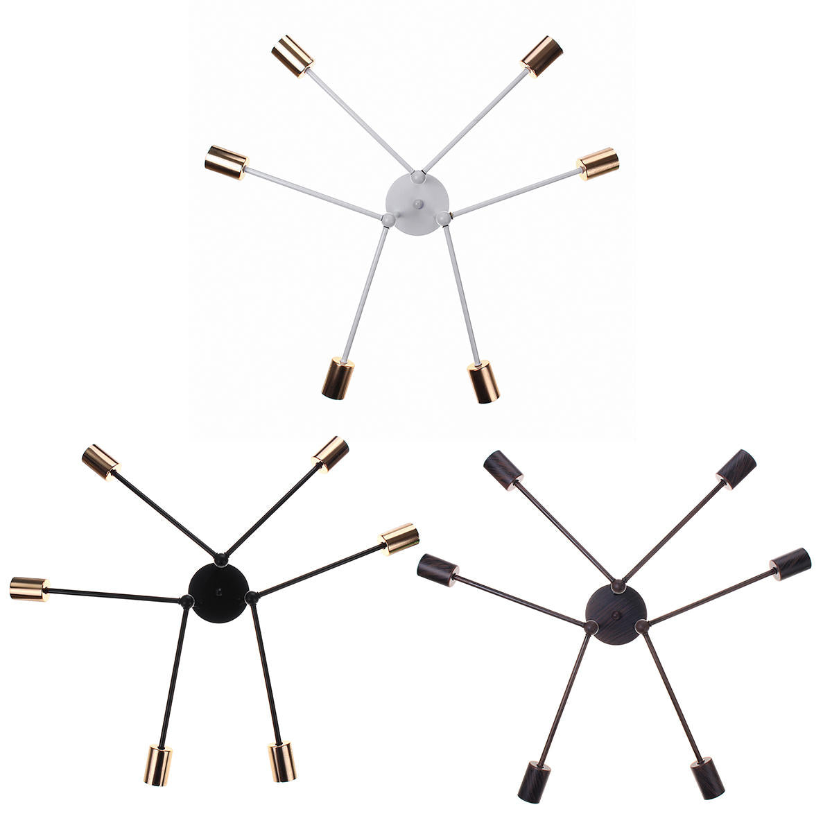 Modern Pendant Lamp Ceiling Light Chandelier Vintage 6 Heads Sockets Holder