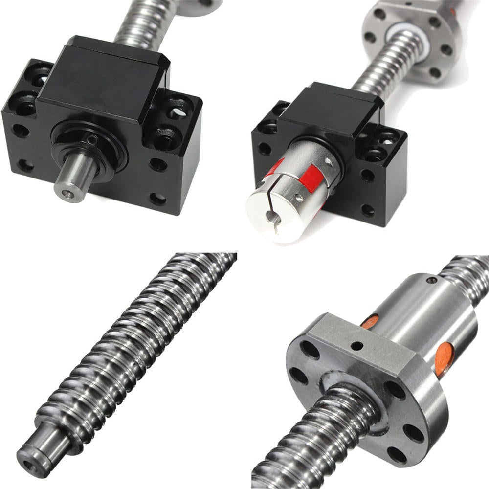 500mm Ball Screw with BK12 BF12 Supports and 6.35x10mm Coupler for CNC