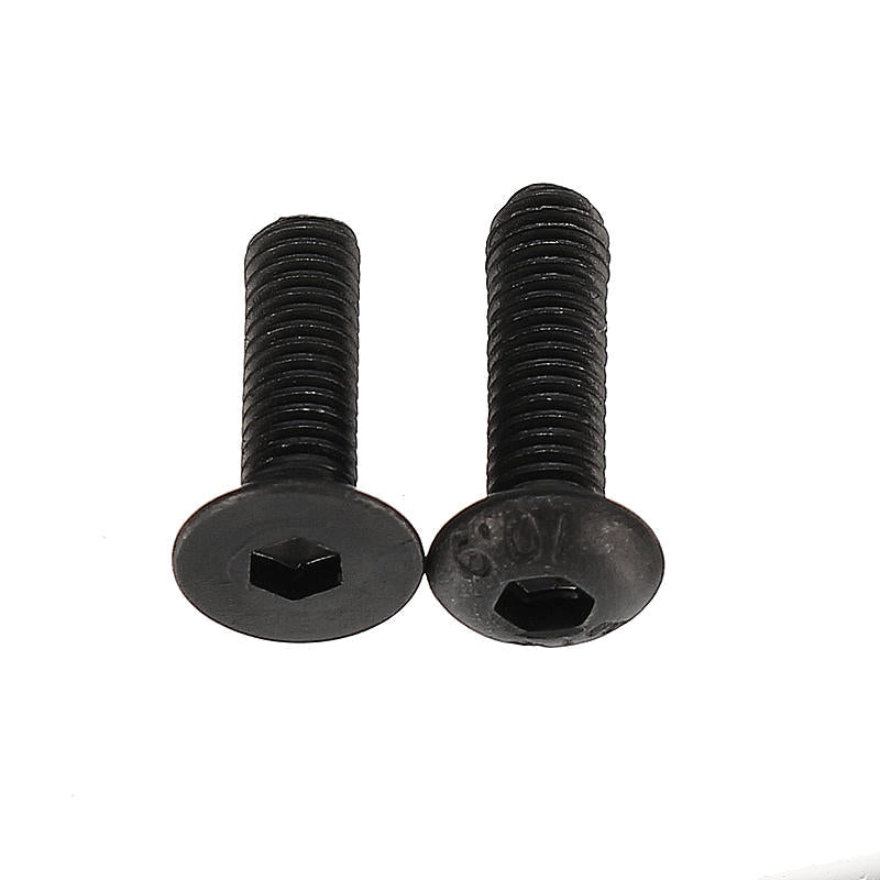 M3CH8 M3 Carbon Steel Hex Socket Flat Head Button Head Screws Flat Washers Assortment 180pcs