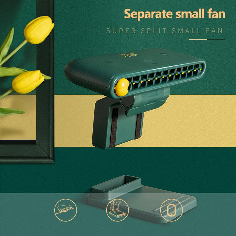 Portable USB Hanging Fan Mini Desktop 3 Speed with 120 Adjustable Angle for Office Household Traveling Mobile Phone Holder