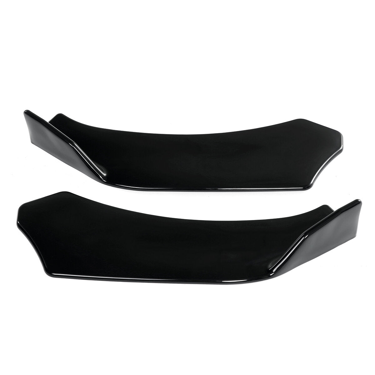 4PCS Black Front Lip Chin Bumper Spoilers Body Kits New For Car Universal
