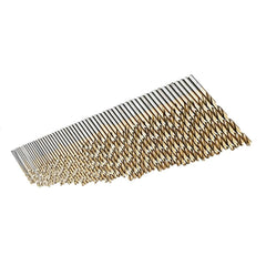 60Pcs Individual Twist Drill Bits Round Shank Set Titanium Coating HSS Quick Change