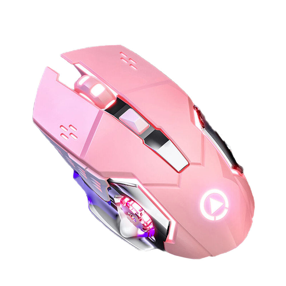 Gaming Mouse 6 Buttons Adjustable 1200-3600DPI Colorful Breathing Light Sound/Silent USB Wired Mouse