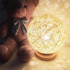 60W E27 Dimmable Sepak Takraw Wood Desk Light Night Lamp AC110--220V
