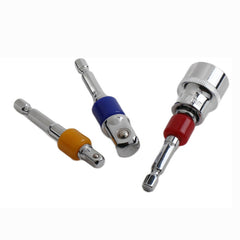 Hi-Spec 3pc 1/4 3/8 1/2 Hex Electric Impact Wrench Socket Power Hand Tools Sockets Adapter Sets With Extension Rod Drill Bits Set