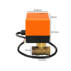 DN15/DN20 220V 4W Electrical Motorized Ball Valve 2 Way 3 Wire Brass Valves