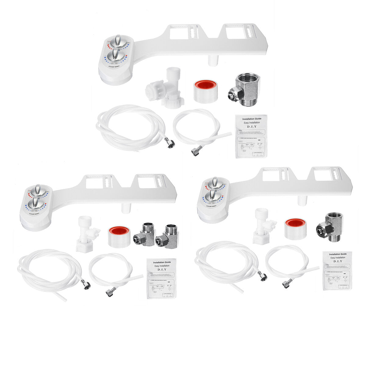 Toilet Seat Attachment Water Spray Non-electric Cold/Hot Adjustable Dual Nozzle