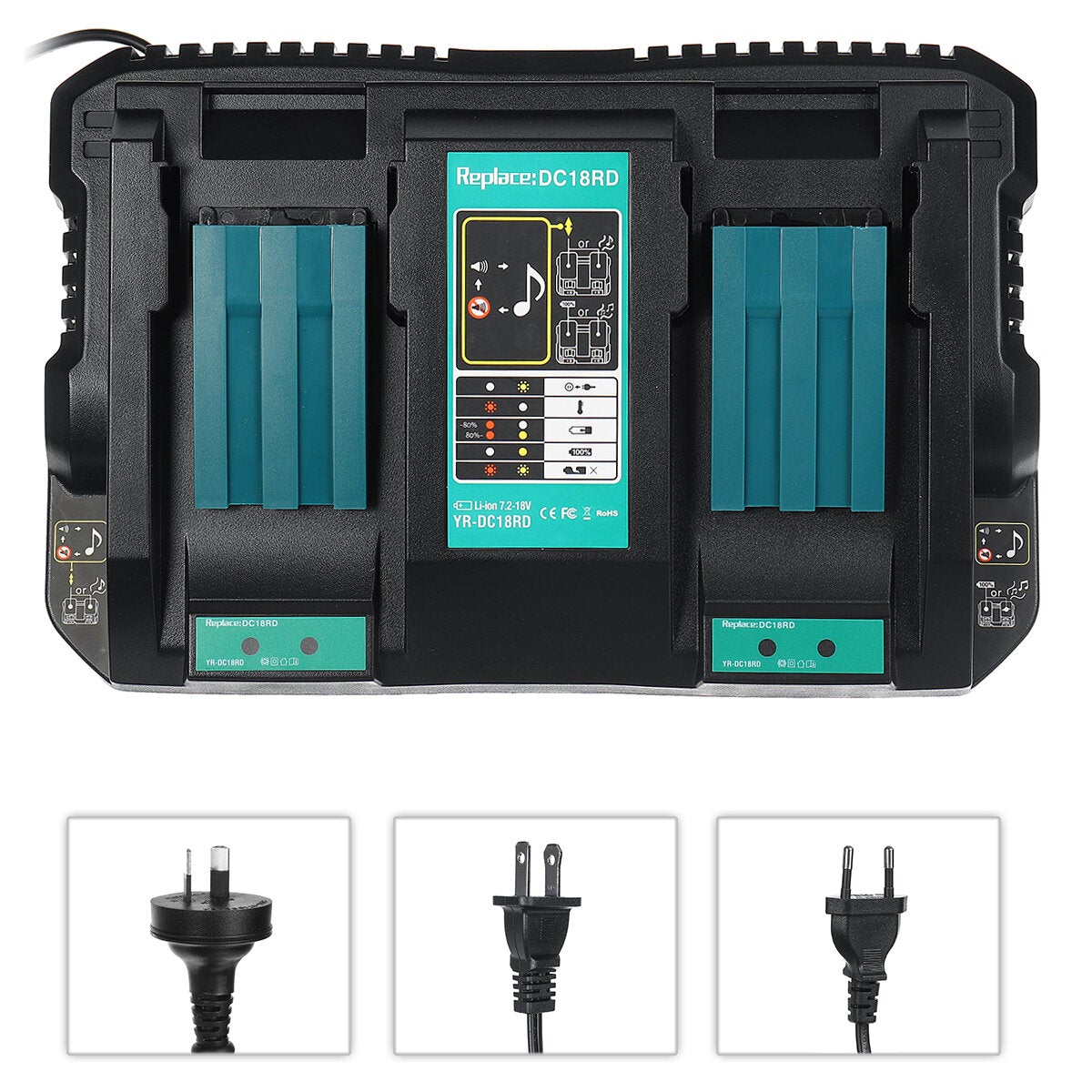 18-14V Battery Charger For Makita USB Charger Fast Rapid Dual Twin Port