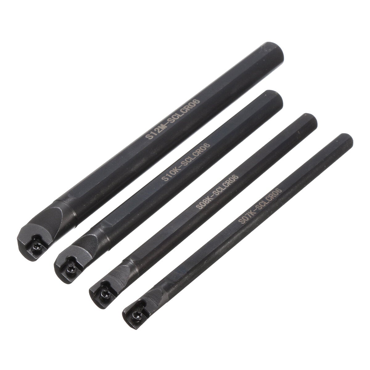 4pcs 7/8/10/12mm Lathe Boring Bar Turning Tool With 10pcs CCMT0602 Inserts