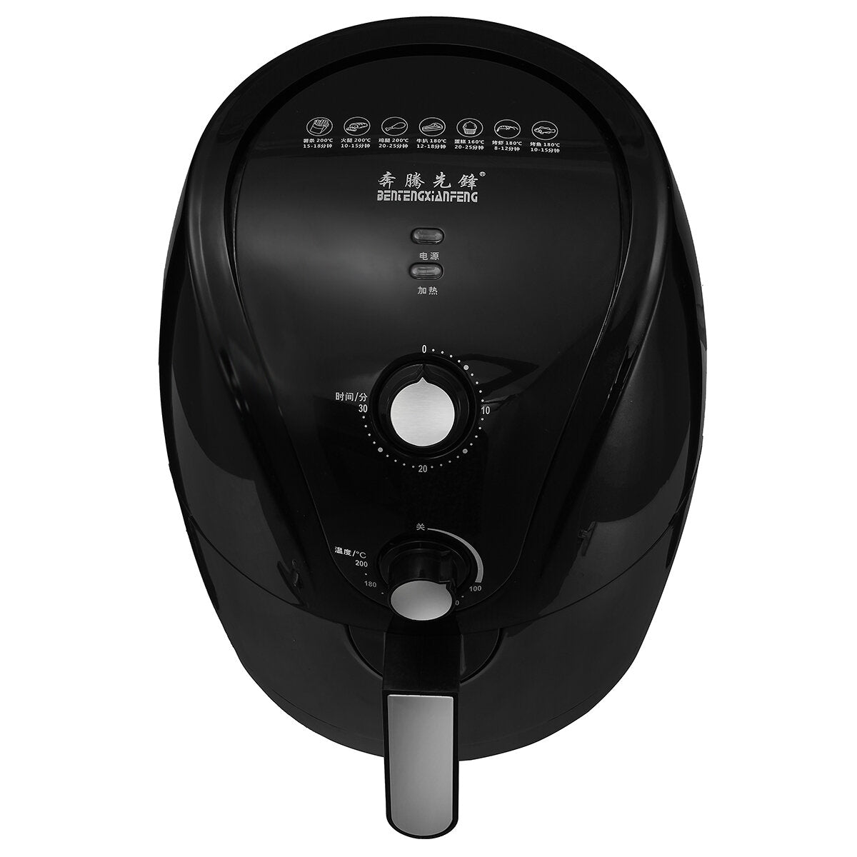 1400W Digital Deep Air Fryer Customized Preset Pause Timer Oil-less Healthy