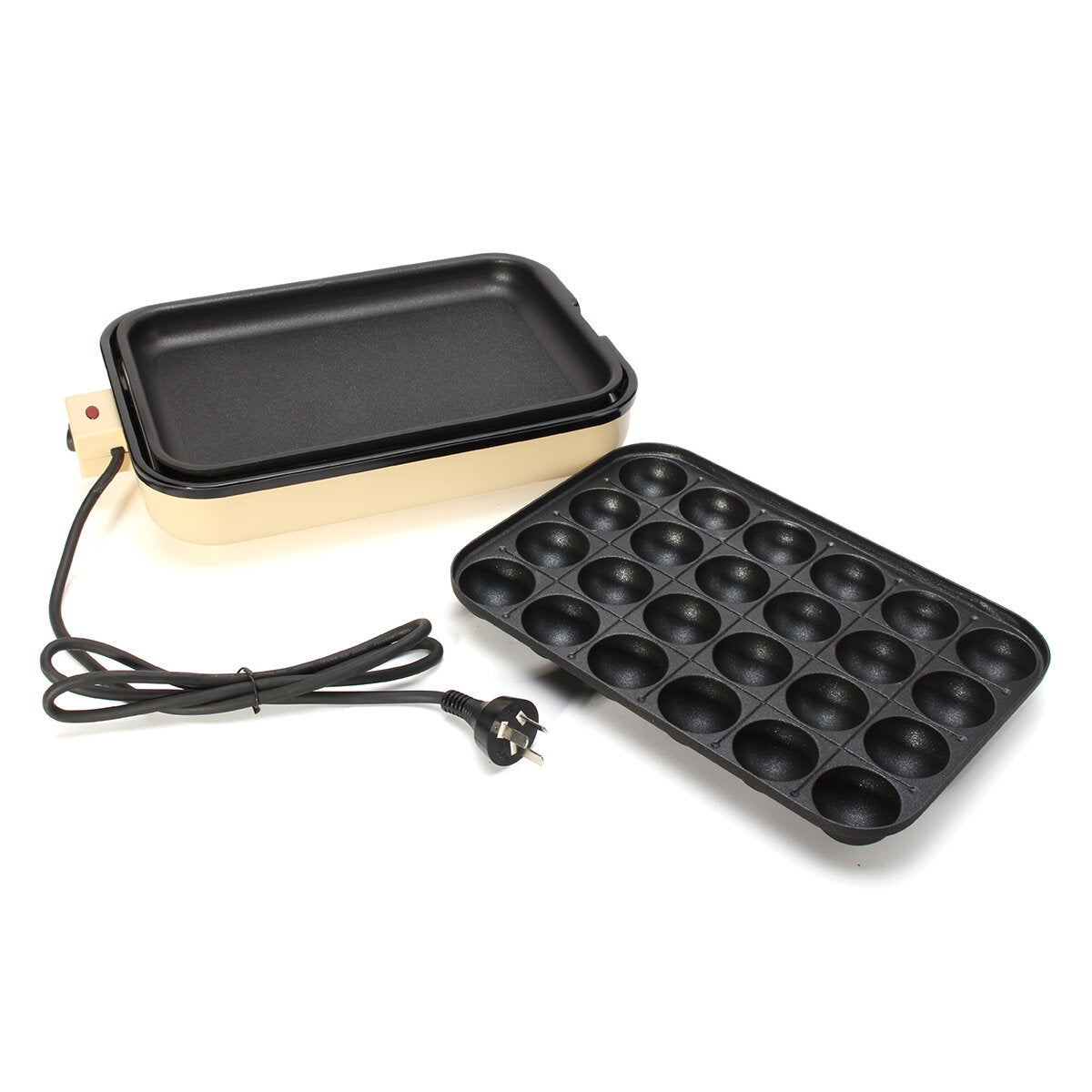 24 Holes Grill Pan Plate Cooking Octopus Ball Kitchen Maker Baking Mold