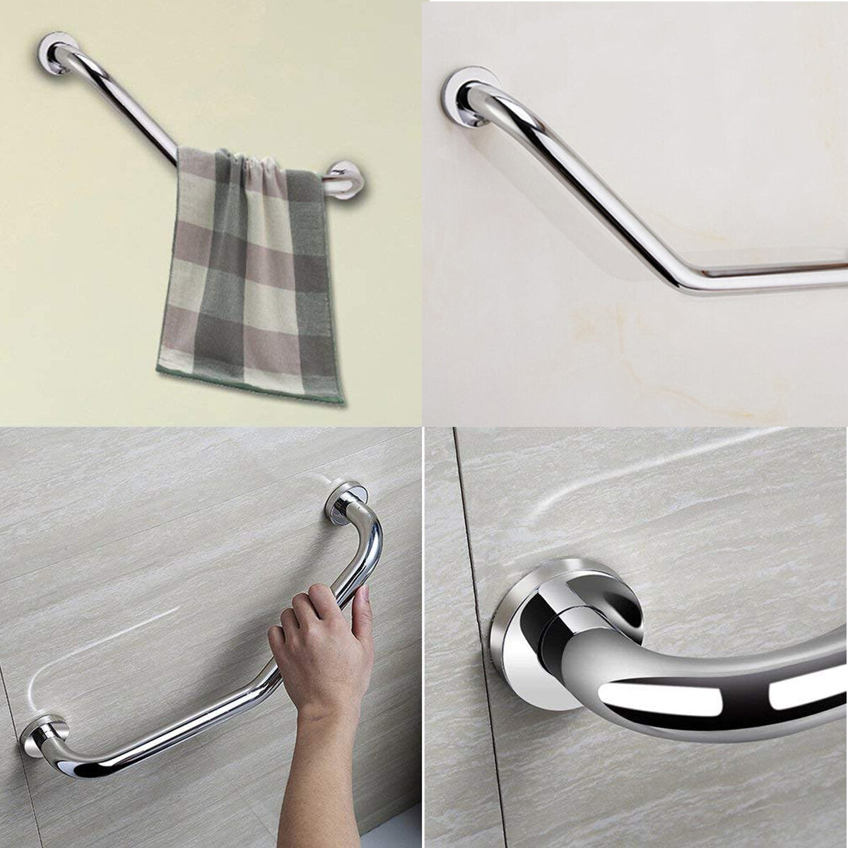 Stainless Steel Bathroom Shower Tub Bathtub Safety Arm Handle Grab Bar Grip Rail Support