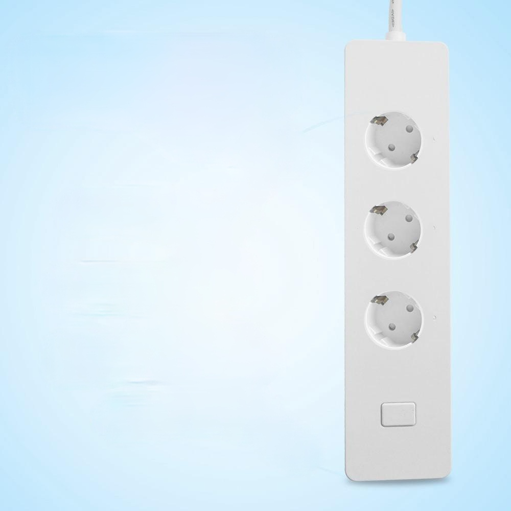 Smart WIFI Power Strip EU Standard with 3 Plug and 2 USB Port Compatible Amazon Alexa Google