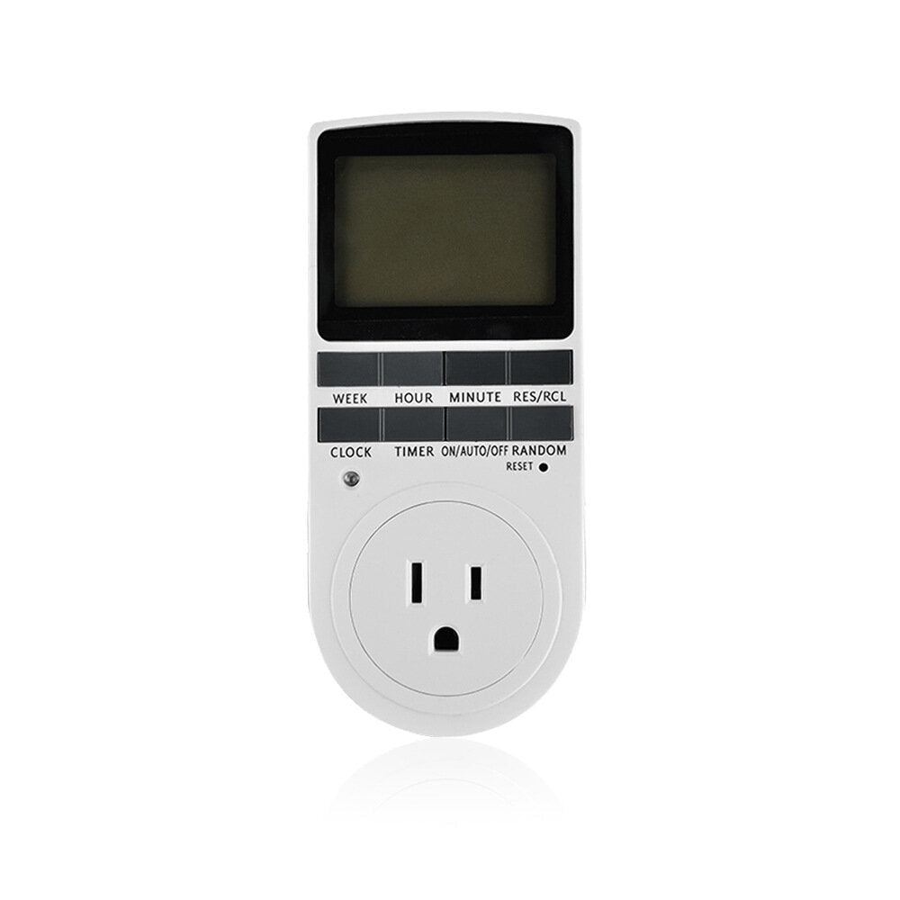Electronic Digital Timer Switch US Kitchen Timer 24 Hour Cyclic Programmable Timing Socket 15A 1800W 120V