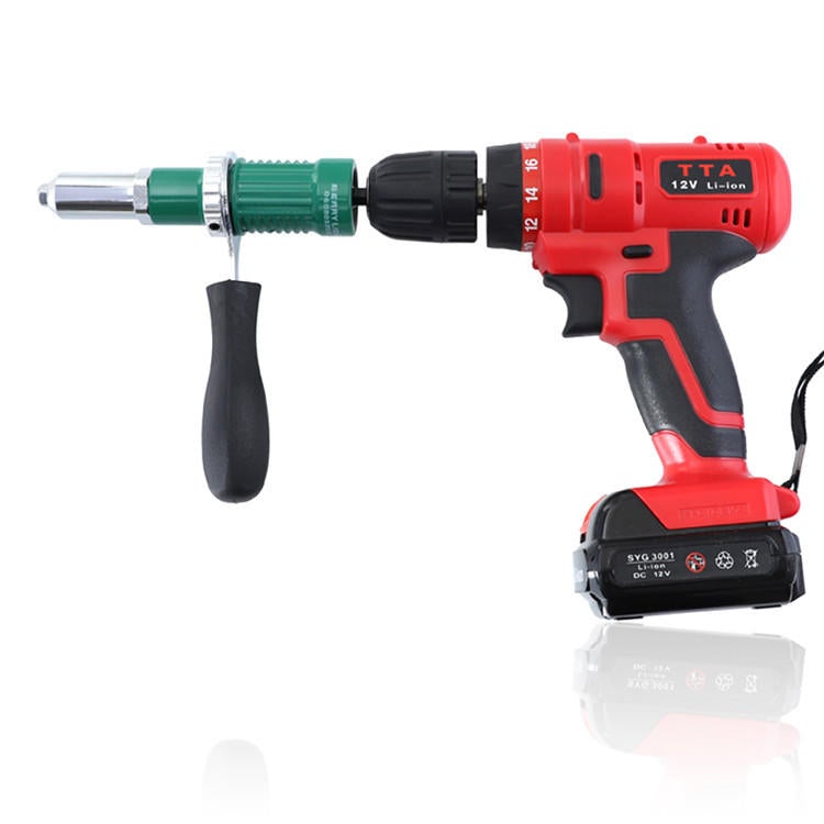 Aluminum Alloy Electric Drill Rivet Nut Attachment Cordless Riveting Drill Adapter Riveting Tool Insert Nut Tool