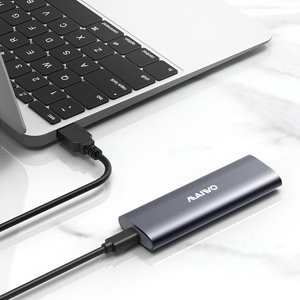 M.2 Dual Protocol NVME SATA Hard Drive Enclosure 10Gbps Type-C USB3.1 GEN2 SSD Hard Disk Box
