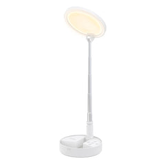 Folding Desk Lamp with Foldable Storage Adjustable Angle 3600mAh Battery 5 Level Brightness 3000-5000K Color Temp