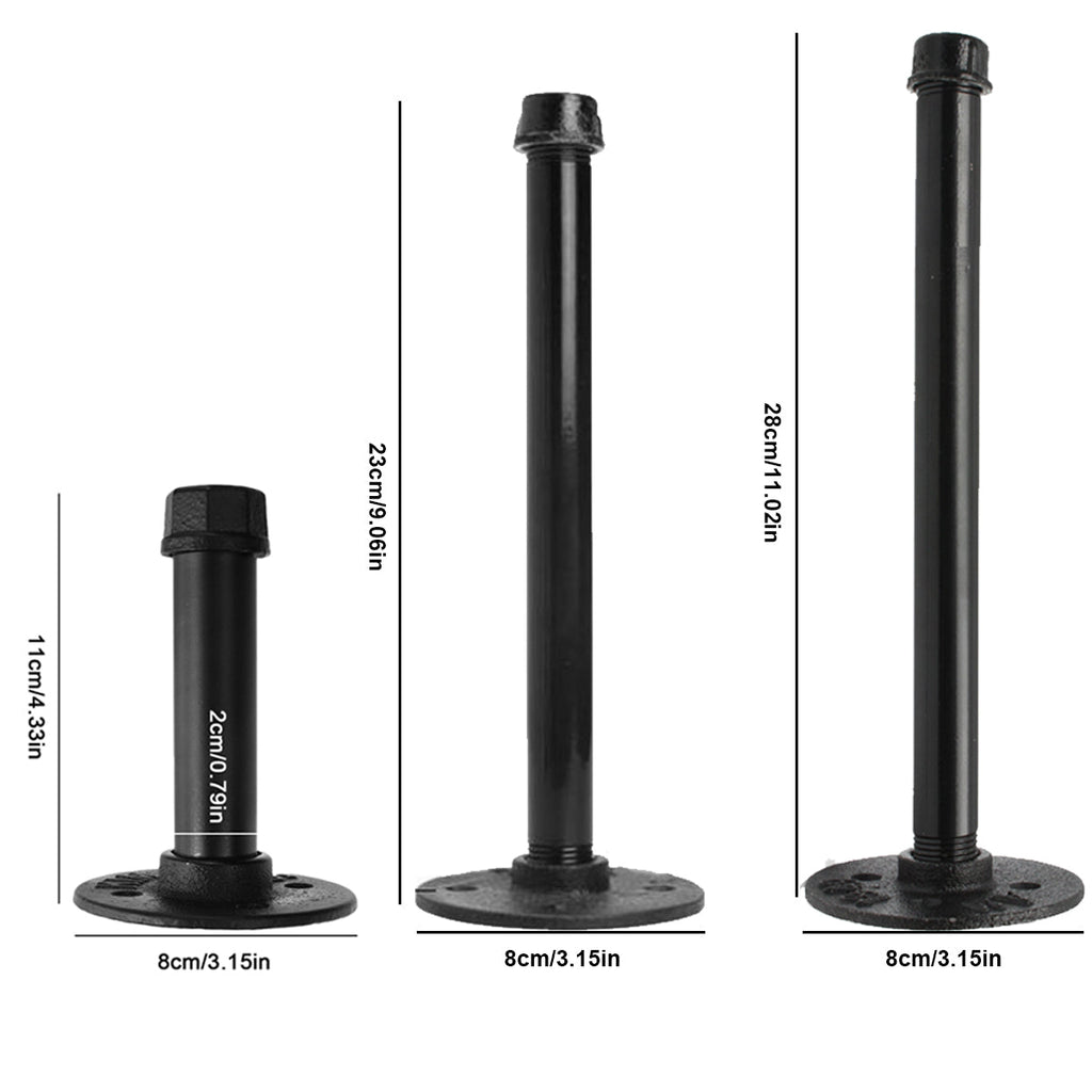 20kg Load-bearing Retro Black Iron Industrial Pipe Shelf Bracket Mounting Bracket Holder Storage Holders Racks for Home Decor