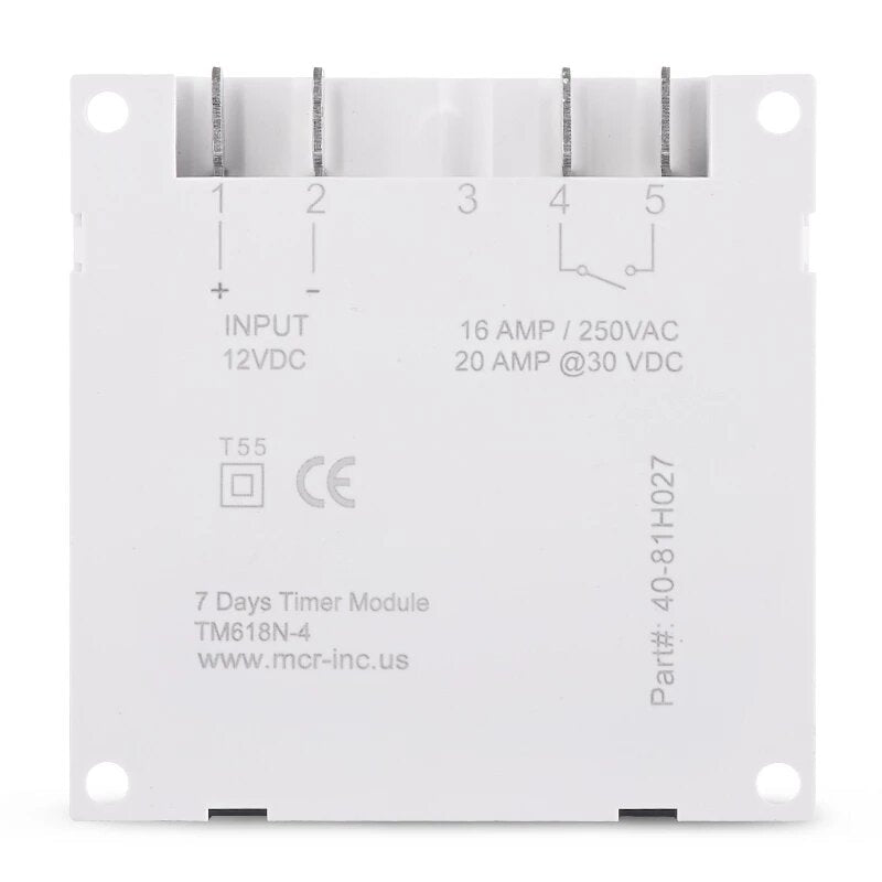 LCD Digital 12V DC/AC 1.6 inch Timer Electric Controller 7 Days Programmable Time Switch Built-in UL listed Relay