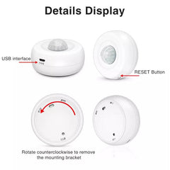 Wireless WIFI Ceiling PIR Mition Detector PIR Alarm Sensor Human Body Infrared Security Detector Work with Smart Life Alexa Google Home