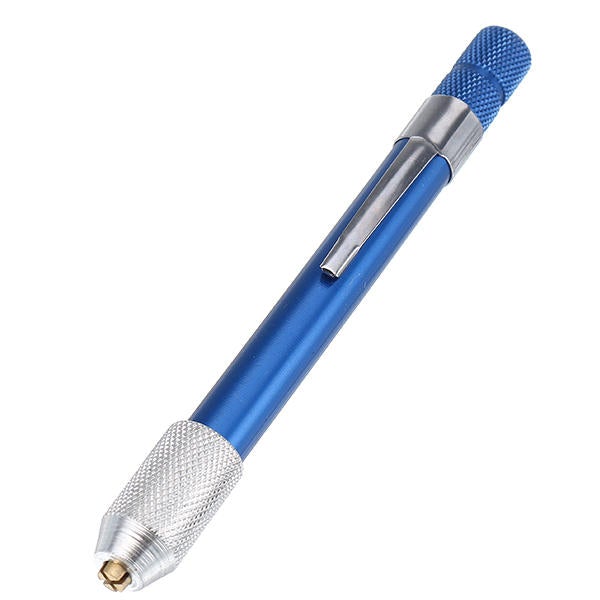 Mini 0.3-1.0mm Clamping Hand Drill with Keyless Chuck 20Pcs Twist Drill Bits