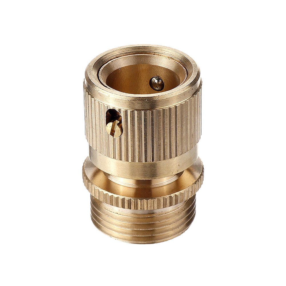 3/4'' BSP Solid Brass Male and Female Connector Garden Hose Quick Connect Water Pipe Connectors Fitting w/ Washers