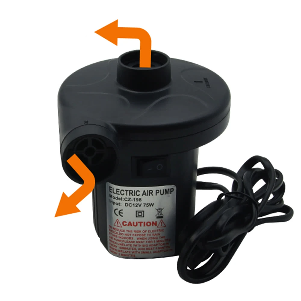 Portable Air Pump 12V Electric Multifunctional for Inflatables Mattress Raft Bed