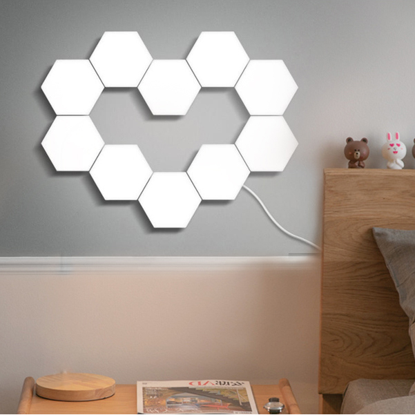LED-Wall Touch Sensor Quantum Lamp Wall Light Home Decoration Modern Creative Honeycomb Modular Assembly Helios Adsorption