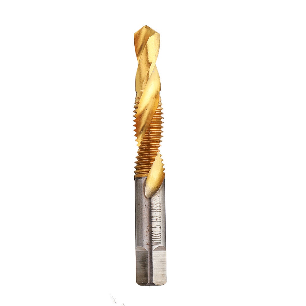 10pcs M3-10 Countersink Drill Bit HSS Titanium Coating M3/4/5/6/8/10 Tapping Chamfering Machine Thread Tap