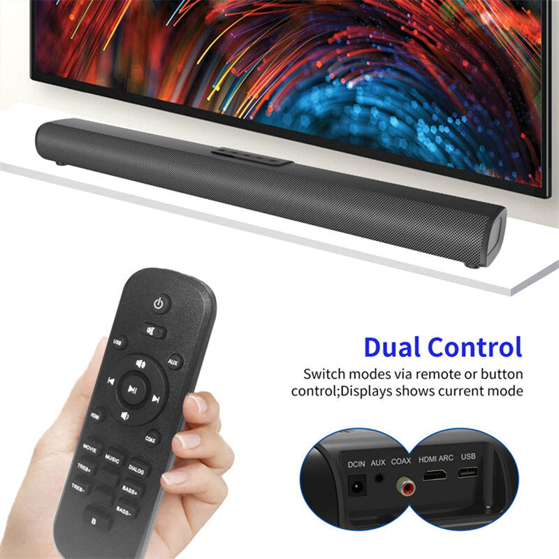 Surround Bluetooth 5.0 Soundbar Bass 50W 3D Wired Computer Stereo Sound Bar HDMI TV Home Theater System Speaker