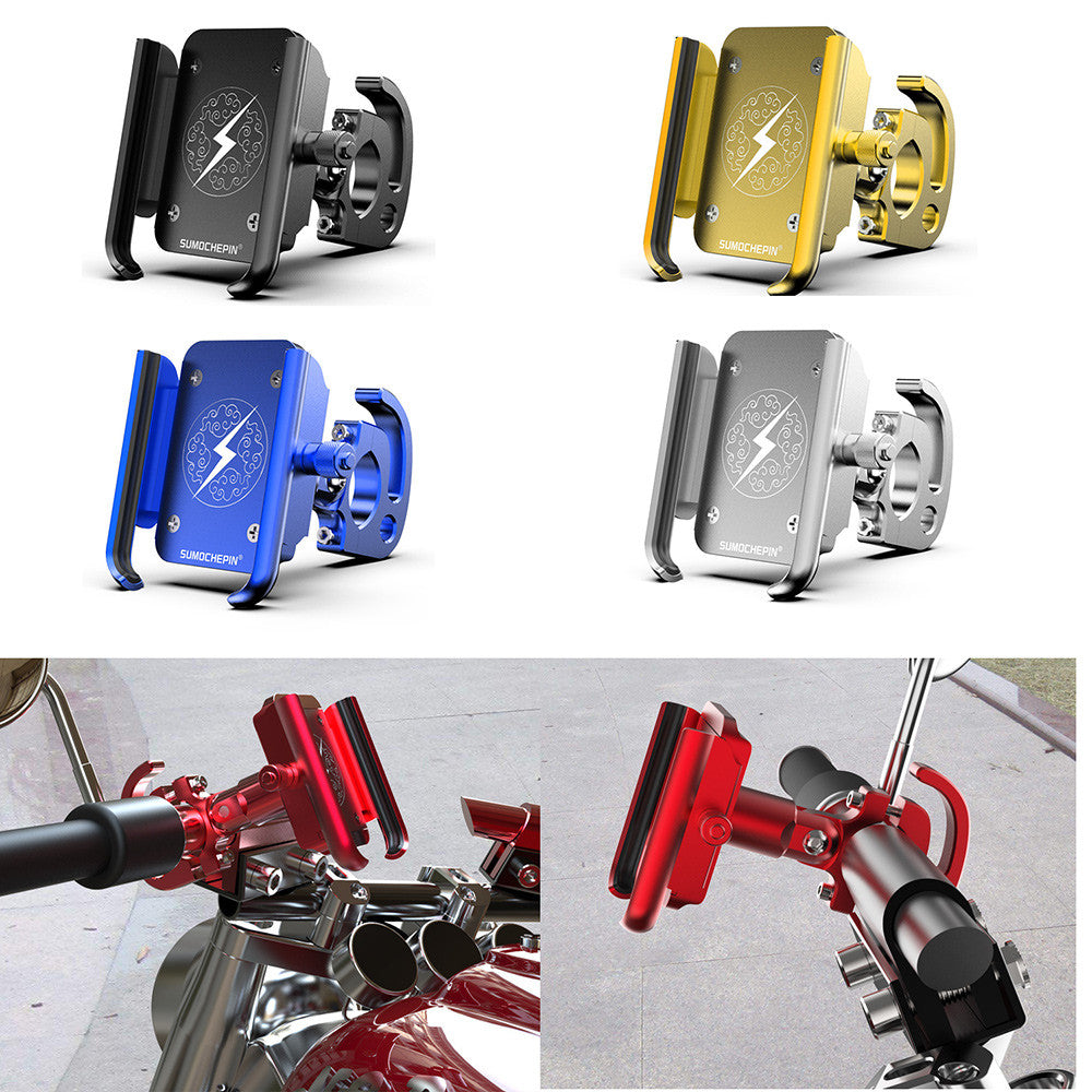 Aluminum Alloy Bike Motorcycle Phone Holder 360 Degree Rotation
