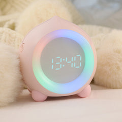 Mini LED Digital Voice Control Creative Alarm Clock Smart Speaker Multi-function Sleep Timer Night Light