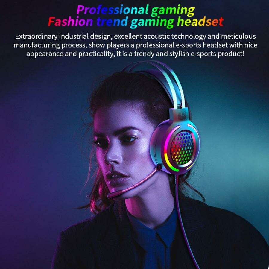 Gaming Headset 7.1 Surround Sound USB 3.5mm Wired RGB Light Gaming Headphones With Microphone For Tablet PC for PS4 Gamer