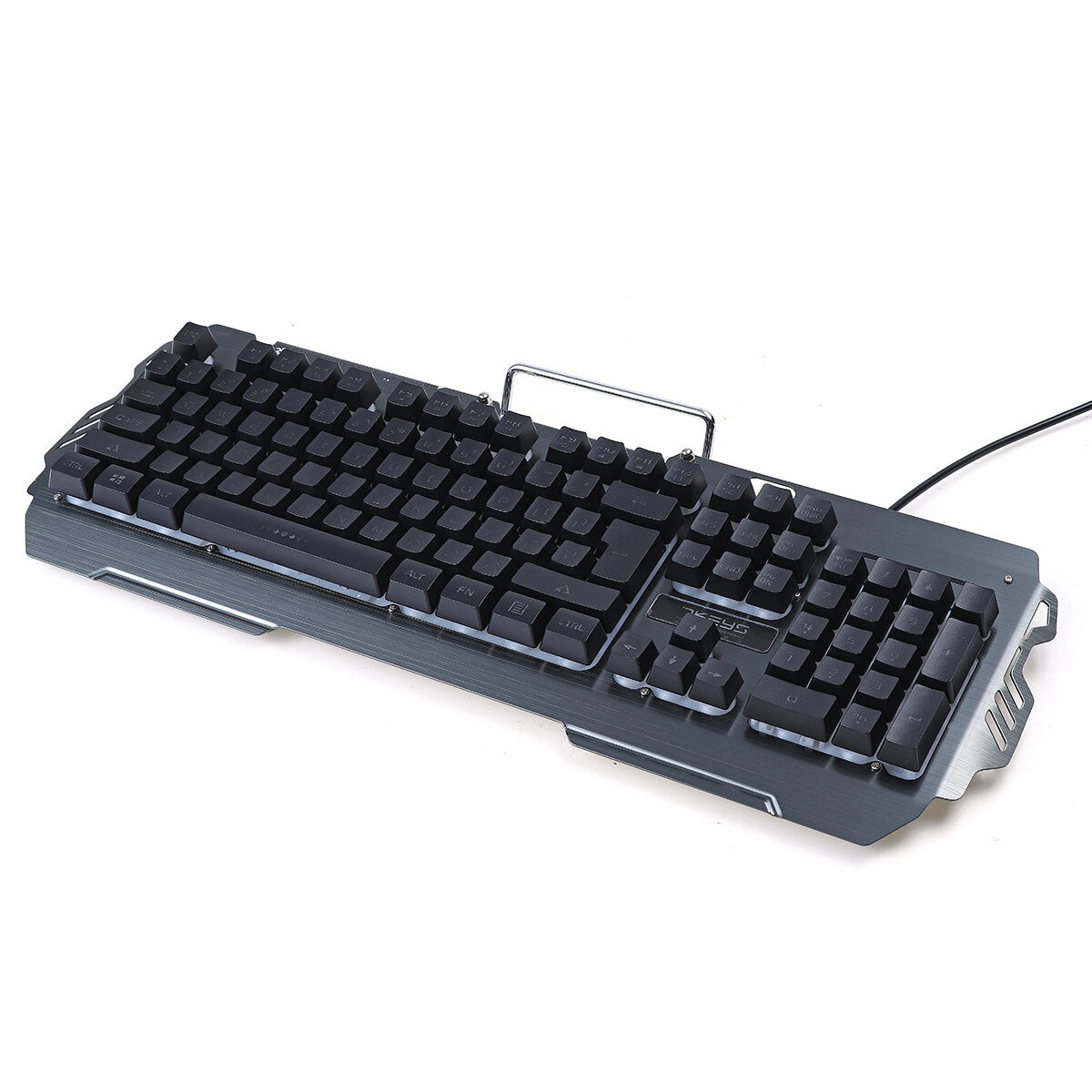 104 Keys PC Gaming Keyboard Mechanical Feeling Waterproof LED Backlight Computer Keyboard with Phone Holder