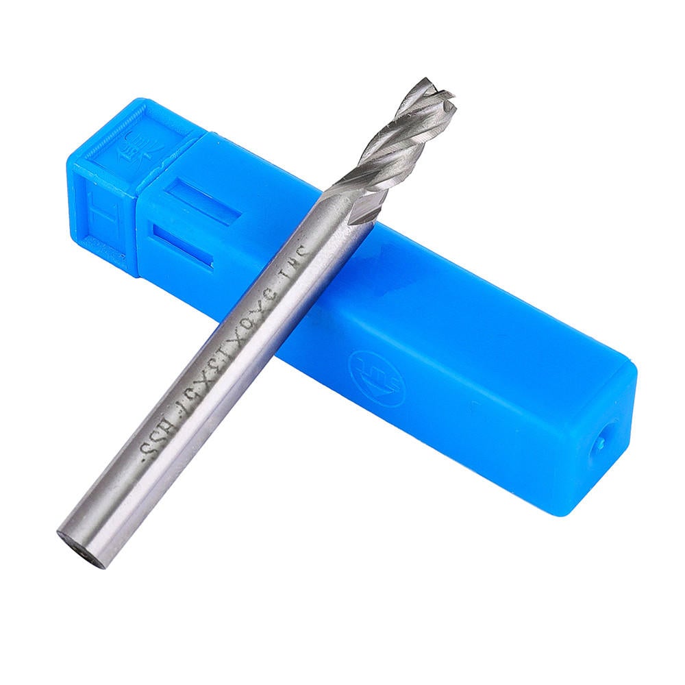 8pcs 2-12mm 4 Flute End Mill Cutter HSS Straight Shank Milling Cutter CNC Tool
