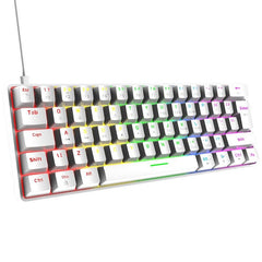 Mechanical Keyboard 62 Keys NKRO RGB Backlight Type-C USB Wired Waterproof ABS Keycap UK Layout PC Gaming Keyboard