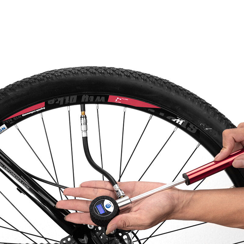 120PSI Bike Pump 4 Modes Tire Pressure LCD Display Inflator Bicycle Ball Air Pump Outdoor Cycling