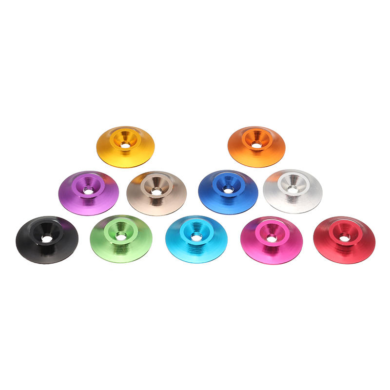 10cs M3 Countersunk Conical Grommet Gasket Washer Spacer Multi-color